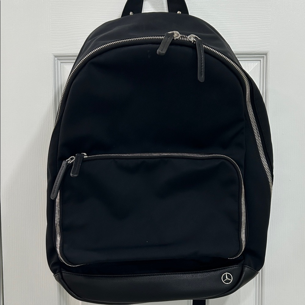 NWOT Haerfest Luxury Black Backpack with Mercedes-Benz Logo
